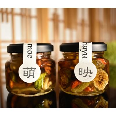 ふるさと納税 高野町 【2025年11月上旬発送】ナッツ・ドライフルーツの蜂蜜漬　峠プレミアム小瓶2種【萌・映】(高野町)
