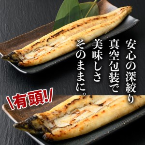 s445 《毎月数量限定》鹿児島県産 有頭白焼き2尾セット！(計約272g・約136g×2尾)山葵や醤油と一緒にお楽しみ下さい！【薩摩川内鰻】