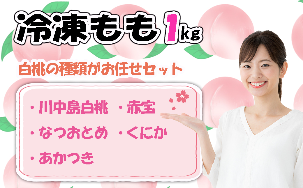 【2026年8月より順次発送】摘みたて瞬間★品種おまかせ冷凍もも小分けパック1kg（250g×4P)[H0157a]