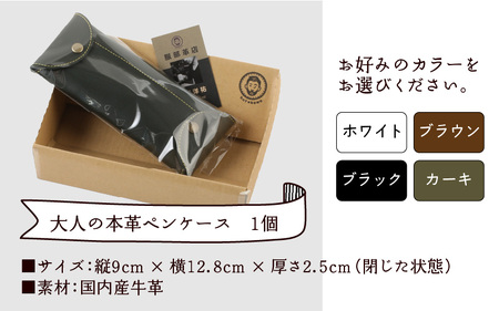 使い込んで育てる「大人の本革ペンケース」【ブラウン】
