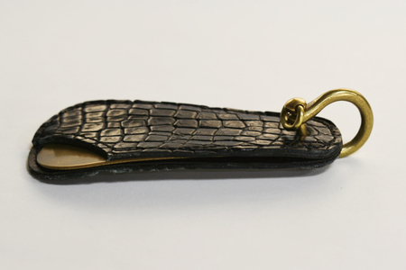 shoesHorn(クロコダイル)｜栃木県 益子町 ふるさと納税 日用品 クロコダイルレザー 鰐皮 革 シューホーン 靴ベラ ナイルワニ 栃木レザー（BB020）