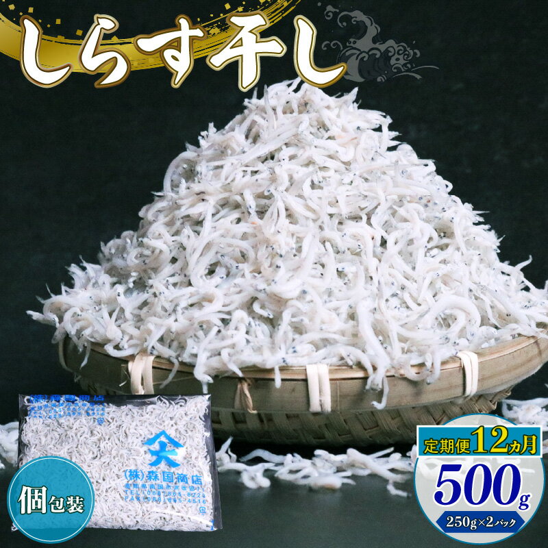 【ふるさと納税】 定期便12回 しらす干し500g しらす干し 釜揚げ ごはん 丼 魚 料理 高知県 南国市 シラス しらす ちりめん じゃこ かちり 小魚 魚貝 魚貝類 海鮮 しらす丼 シラス丼