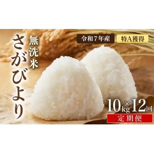 [令和7年産] ＜定期便12回＞  さがびより 無洗米 10kg×12回
