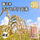 【ふるさと納税】 【令和6年産】獅子米 コシヒカリ 玄米 30kg コンテスト受賞米 お米 米 おこめ ブランド米 こしひかり 30キロ 国産 コメ こめ ご飯 銘柄米 茨城県産 茨城 産直 産地直送 農家直送 ごはん 家庭用 贈答用 お取り寄せ ギフト 茨城県 石岡市 送料無料 (G421)