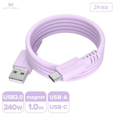 ふるさと納税 海老名市 マグネットシリコンケーブル A to C 1m ペールアイリス(MOT-MGSAC100)