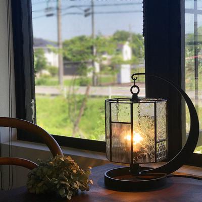 ふるさと納税 瀬戸市 ステンドグラスのテーブルランプ　サークルクリア |  | 01