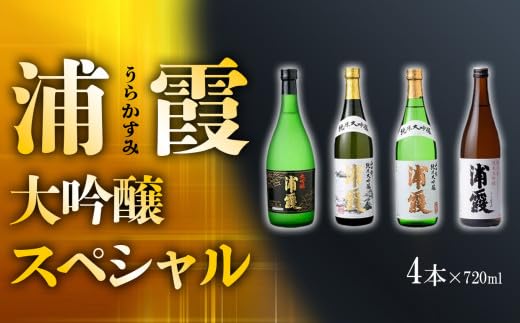 飲み比べ 日本酒 4種 浦霞 大吟醸 スペシャル 4本 (720ml×4) 地酒 純米大吟醸 純米大吟醸酒 大吟醸酒 日本酒 飲み比べセット お酒 酒 米 山田錦 浦霞 うらかすみ 四合瓶 720ml 宮城県 塩竈市 熊久商店