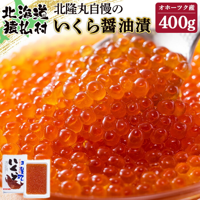 【ふるさと納税】北隆丸自慢のいくら醤油漬け400g オホーツク産 | いくら醤油漬け 北海道 いくら イクラ 醤油漬け 鮭 秋鮭 小分け 国産 天然 さけ サケ 卵 魚卵 海鮮 ふるさと納税 北海道 オンライン 申請 ワンストップ 申請 北海道 猿払村【1600101】