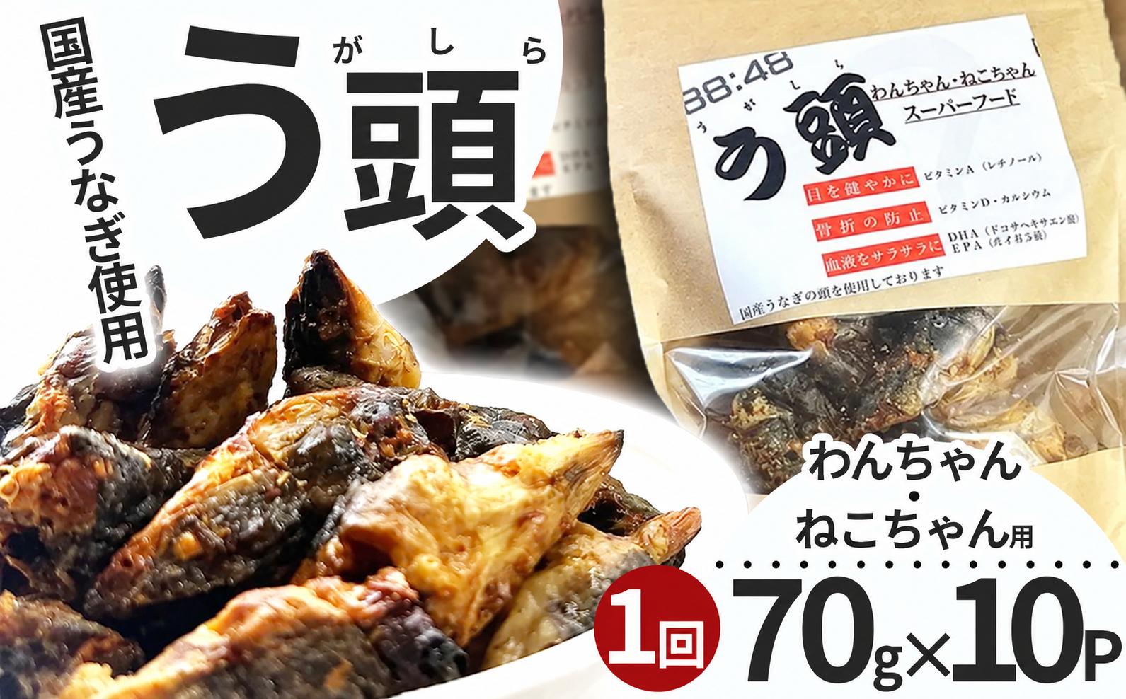 う頭 70ｇ×10p 林屋 | う頭  ビタミン カルシウム 鰻 犬 猫 ペットフード スーパーフード ふるさと 納税 栃木県 那珂川町