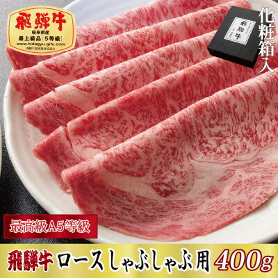 【ふるさと納税】【化粧箱入り・最高級A5等級】飛騨牛ロースしゃぶしゃぶ用400g【配送不可地域：離島】【1488411】