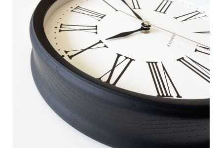 KATOMOKU Muku clock km-58　木製掛け時計（ブラック）