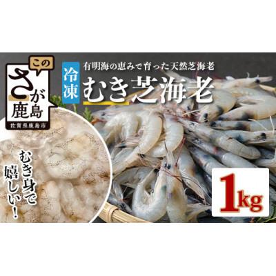 ふるさと納税 鹿島市 佐賀県産　天然芝エビむき身　1kg