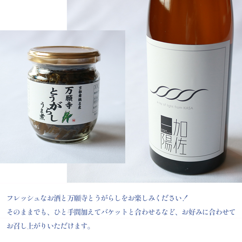 舞鶴 地酒と肴セット 特別純米「加佐一陽」720ml 万願寺とうがらしうま煮 2瓶 ギフト 贈答 熨斗 御歳暮 お歳暮 日本酒 お酒 アルコール 京都 舞鶴 池田酒造 おつまみ 佃煮 セット
