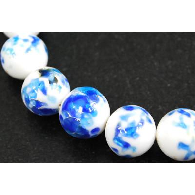 ふるさと納税 忠岡町 沖縄伝統工芸!琉球とんぼ石 10mm 数珠ブレスレット 青白 |  | 01