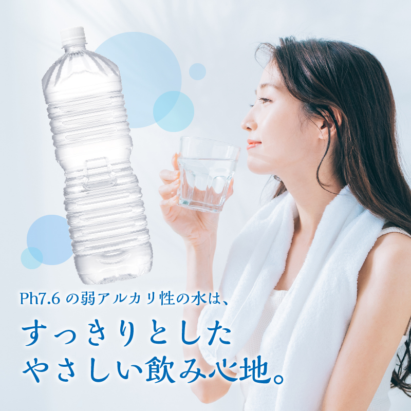ラベルレス　富士山蒼天の水 2L×24本（4ケース）※離島不可