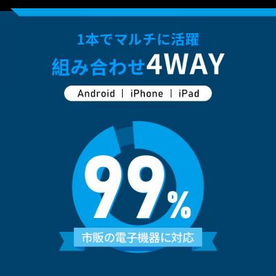 ふるさと納税 名古屋市 4in1ケーブル Type-C to Type-C充電ケーブル2m iPhone15/16対応 |  | 03