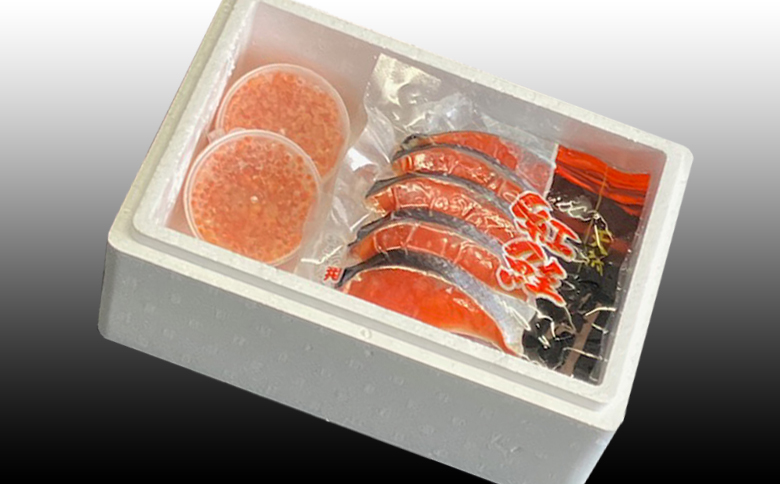 いくら醤油漬100g×2P、紅鮭5切×4P C-76006