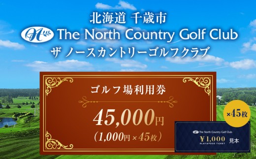 ザ・ノースカントリーゴルフクラブ1,000円ご利用券×45枚 ゴルフ スポーツ チケット 利用券 施設 アクティビティ