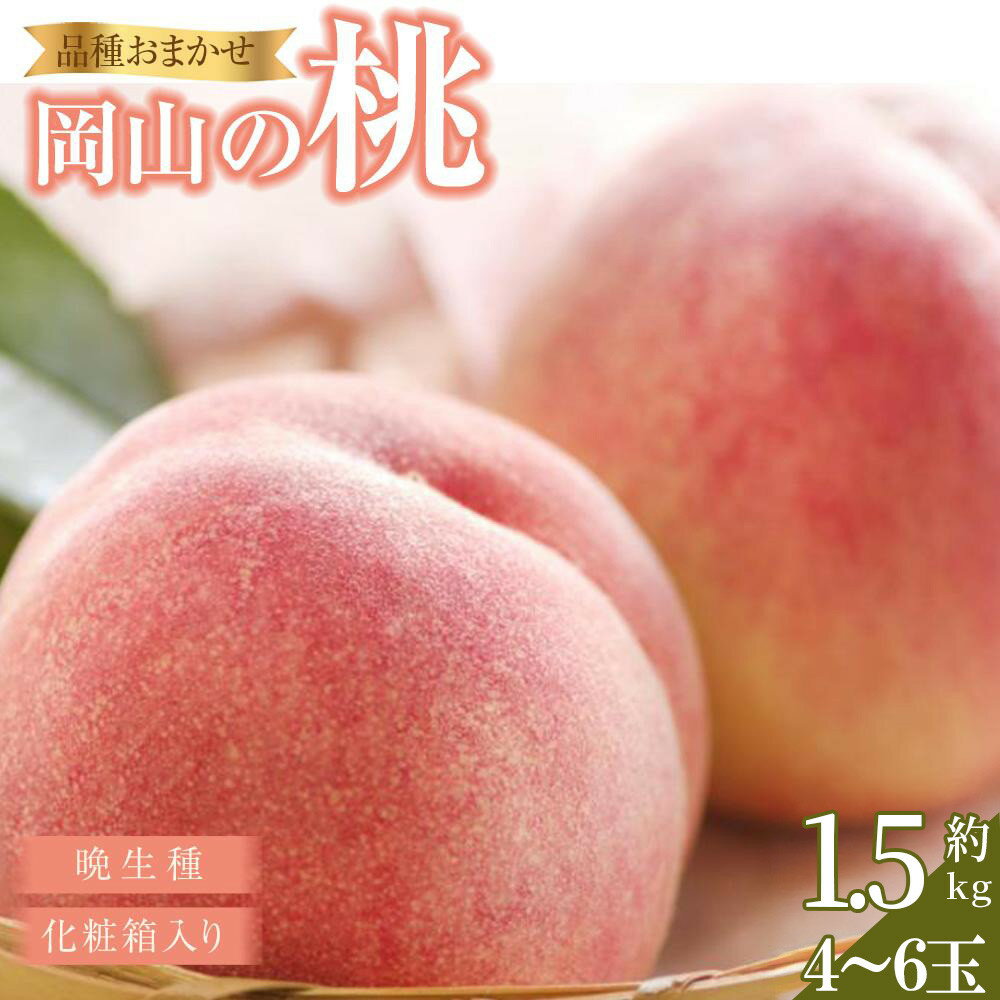 【ふるさと納税】桃 2026年 岡山の桃（晩生種）約1.6kg 4~6玉 もも モモ 岡山県産 国産 フルーツ 果物 ギフト 横木農園 | もも フルーツ 果物 くだもの 食品 人気 おすすめ 送料無料