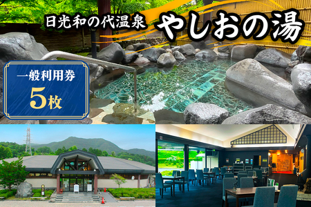 日光和の代温泉 やしおの湯 一般利用券 (5枚) [0914]