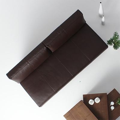 ふるさと納税 大川市 ソファAGURA　180cm　ウォールナット　無垢材　本革　ダークブラウン　3人　3P　大川市 |  | 02