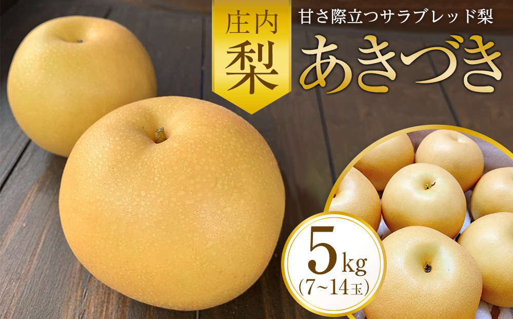 庄内梨 あきづき 5kg（7～14玉）【2026年9月下旬頃より発送】