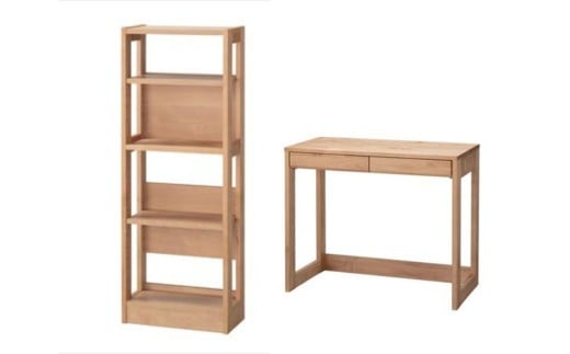 学習デスク2点セット(カルロ 90本体・45ラック)