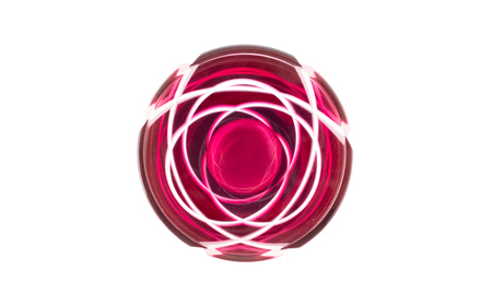 浅草切子 KANA KURITA「ぐい呑み 結 金赤」木箱入り