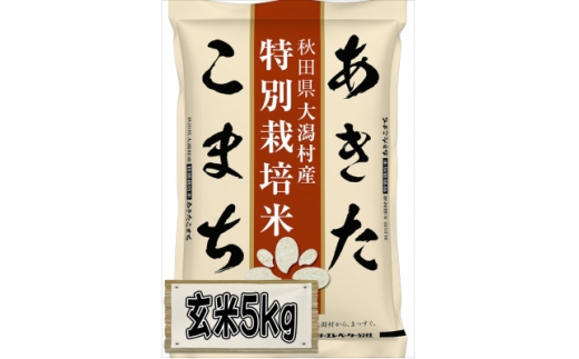 【毎月定期便】あきたこまち特別栽培玄米5kg全3回【4094240】