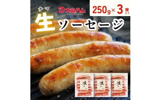 〈大山ハム〉選べる内容量！！生ソーセージ 750g(250g×3パック）