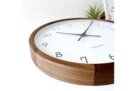 KATOMOKU muku clock 木製掛け時計（ウォールナット）km-139WA