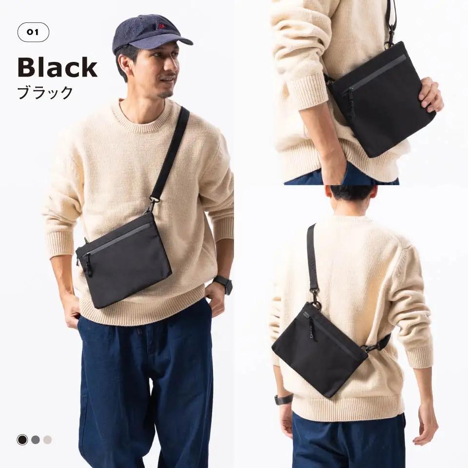 ブラック MURA 横長サコッシュ ミニ ショルダーバッグ｜サコッシュ