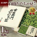 【ふるさと納税】≪2024年発送≫市左衛門 白山だだちゃ豆 木箱入 1kg ＜本豆＞ えだ豆 豆類 豆 枝豆 えだまめ 野菜 食品 山形県 FSY-1379