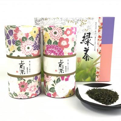 ふるさと納税 袋井市 深蒸し新茶　貼り缶　190g×2本