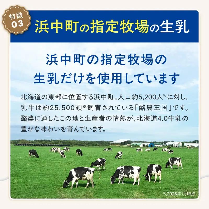 【毎週届く12回定期便】北海道4.0牛乳(1,000ml×2本)_H0026-107
