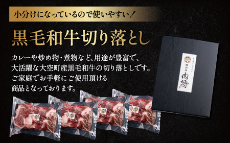 黒毛和牛(芝桜和牛)切り落とし 1kg（250g×4） 【 ふるさと納税 人気 おすすめ ランキング 肉 牛肉 牛 和牛 黒毛和牛 国産 切り落とし 1kg 小分け しゃぶしゃぶ 肉炒め 肉じゃが ギ