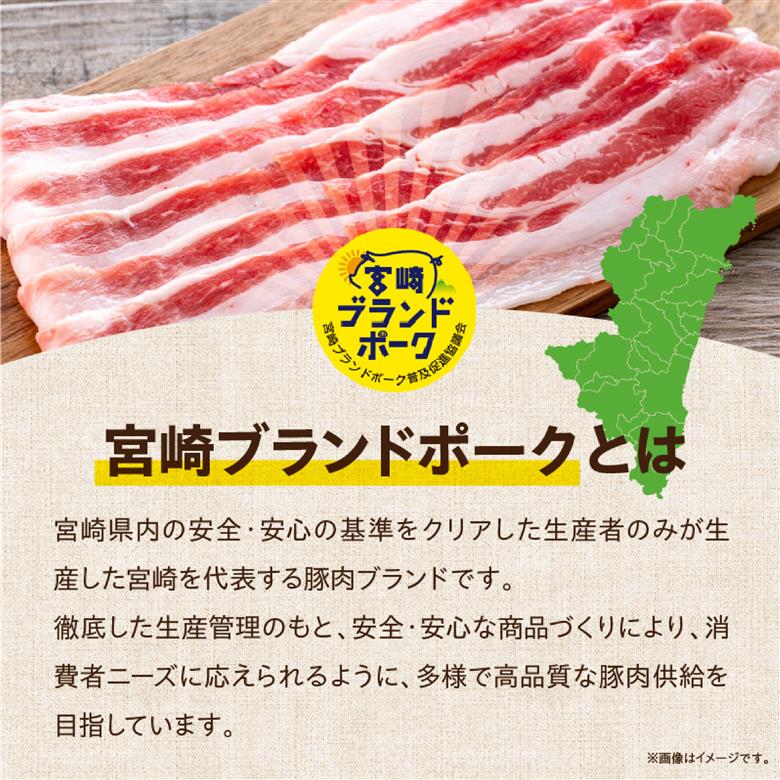 【毎月数量限定受付】国産 豚 みやざきブランドポーク バラスライス　2キロ（国産 豚肉 豚バラ肉 生姜焼き 焼肉 スライス 限定 小分け 宮崎 冷凍）