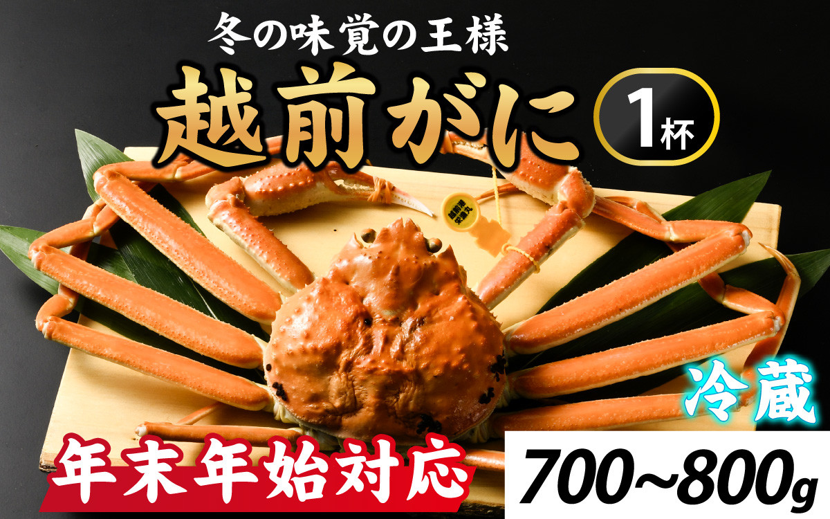 
            【12月26日受付分まで年内配送】[先行予約] 冬の王者！茹で越前がに700-800g　１杯【年末年始対応】 [J-065040] /  かに 蟹 ずわい ズワイ 茹でがに【年内発送 年内お届け】
          