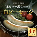 【ふるさと納税】 ＜木更津の恵みポーク＞白ソーセージ4本×3パックふるさと納税 ソーセージ 白 ブランド豚 豚肉 良質なタンパク質 ビタミンB豊富 千葉県 木更津市 KCB001