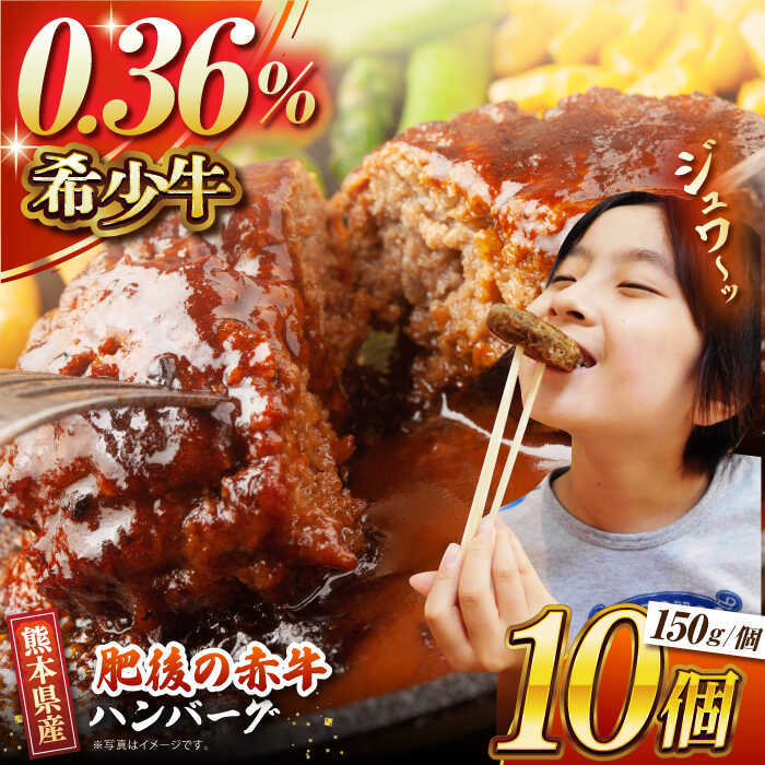 【ふるさと納税】【数量限定】肥後の赤牛 ハンバーグ 約150g×10個【山鹿市（桜屋）】[ZBO002] 牛肉 牛 肉 産地 国産 ブランド 熊本県産 山鹿 肥後 赤牛 事業者応援 特産品 おすすめ 人気 ランキング レビュー 口コミ 評価 ご当地 グルメ 送料無料