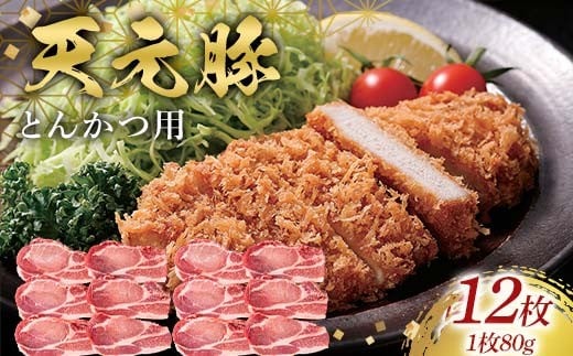 
            天元豚とんかつ用80g×12 F2Y-6604
          