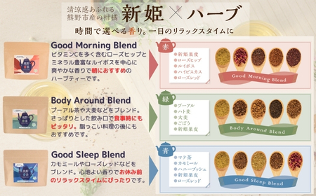 熊野香茶＆七味セット（ハーブティー3種、新姫七味、ハバネロ七味）