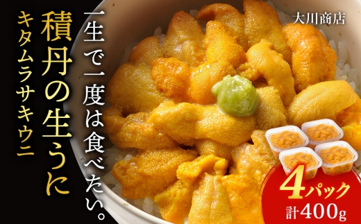 【2026年夏発送分】ムラサキウニ100g×4パック