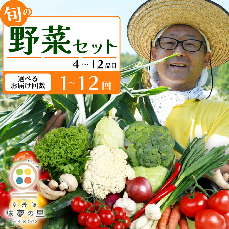 【ふるさと納税】 京丹波 野菜セット 4~12種類 選べる お届け回数 1 ~ 12回 単品 定期便 お試し 季節の野菜 旬の野菜 野菜箱 野菜 セット 旬 国産 おまかせ 特産品 冷蔵 BBQ 詰め合わせ 春野菜 夏野菜 秋野菜 冬野菜 詰合せ ビタミン 京都 京都丹波 京丹波町 道の駅 味夢の里