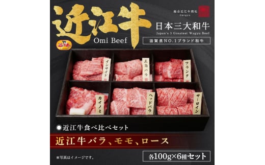 近江牛バラ、モモ、ロース各100g×6種セット / 焼肉すだく 栗東市 日本三大和牛 国産 肉 和牛 牛肉