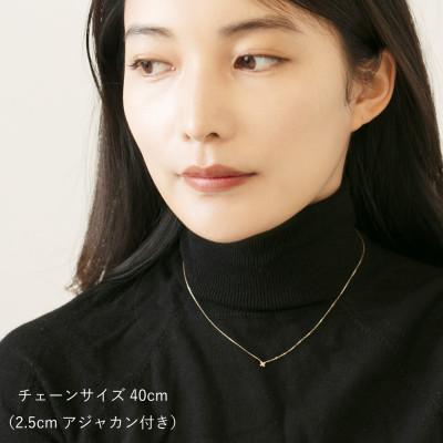 ふるさと納税 大津市 【10金 ダイヤモンドネックレス】華奢で可愛い 毎日を輝かせる クール クロスデザイン レディース |  | 01