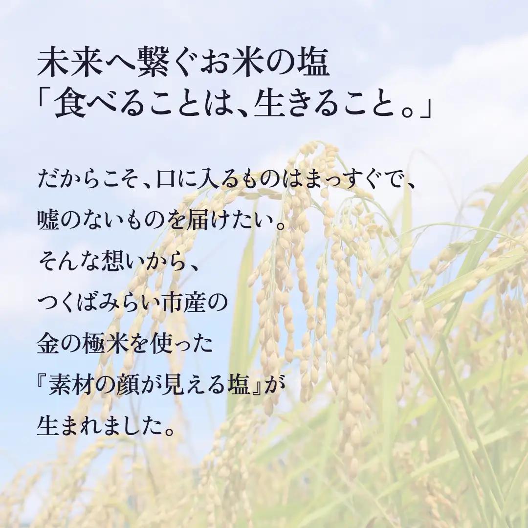 金の恵み米塩 MIRAI 米塩３本セット