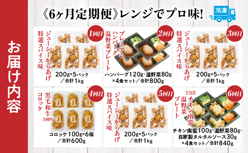 【6か月定期便】レンジでプロ味！定期便_Tk005-t042