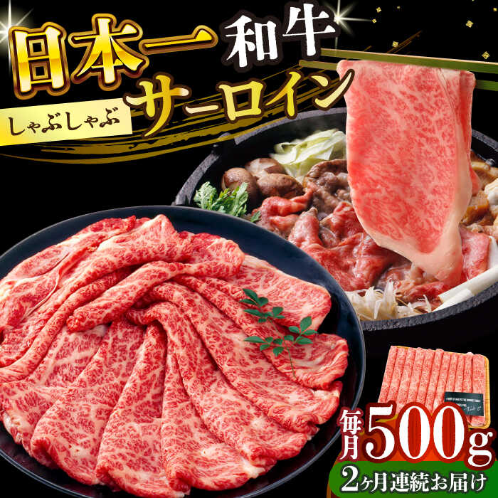 【ふるさと納税】【全2回定期便】【厳選部位】【A4〜A5】長崎和牛サーロインしゃぶしゃぶすき焼き用　500g【株式会社 MEAT PLUS】[DBS097]