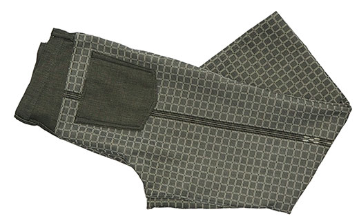 AZ-67 みんさー織 総手織りパンツ（楕円ヒチガーラ  グレイッシュ）LLサイズ